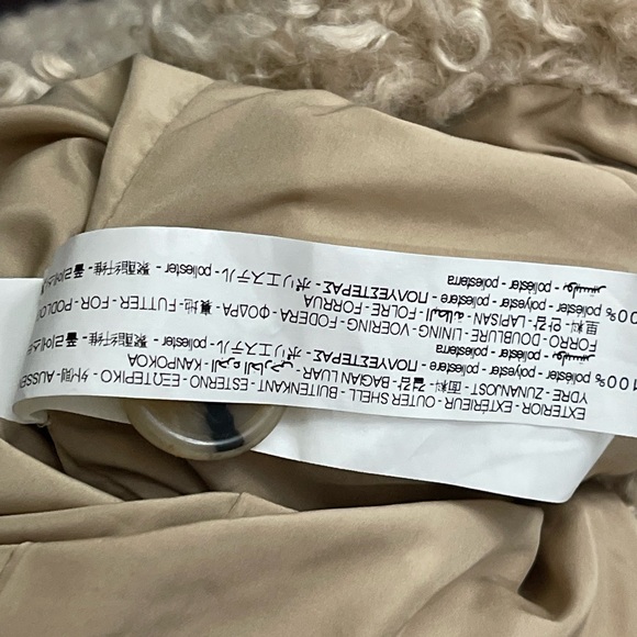 Zara Cream Teddy Jacket Boho Bohemian Whimsical Unique - Picture 8 of 9